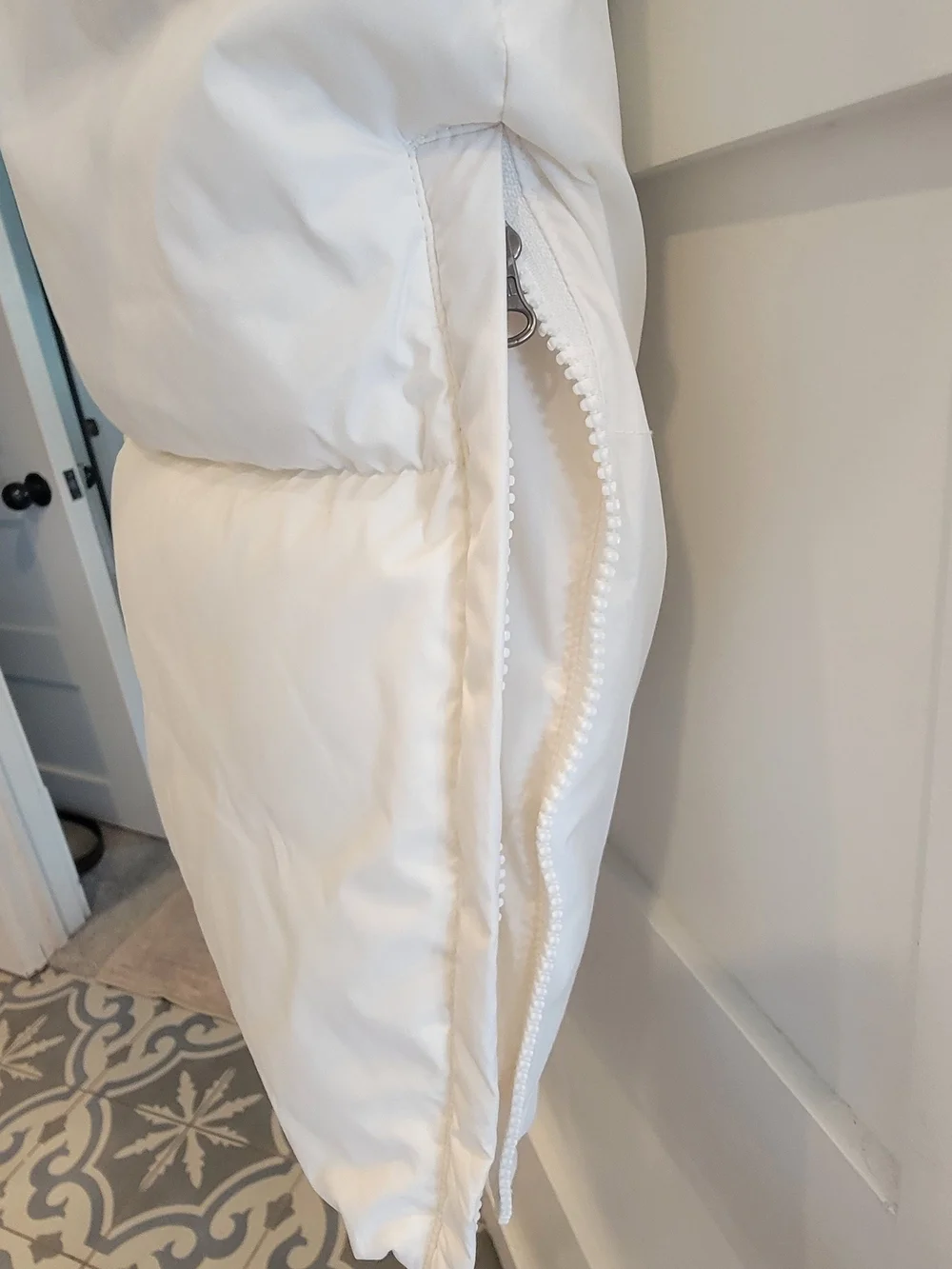 Amazon Essentials Cream Long Puffer Coat with Hood